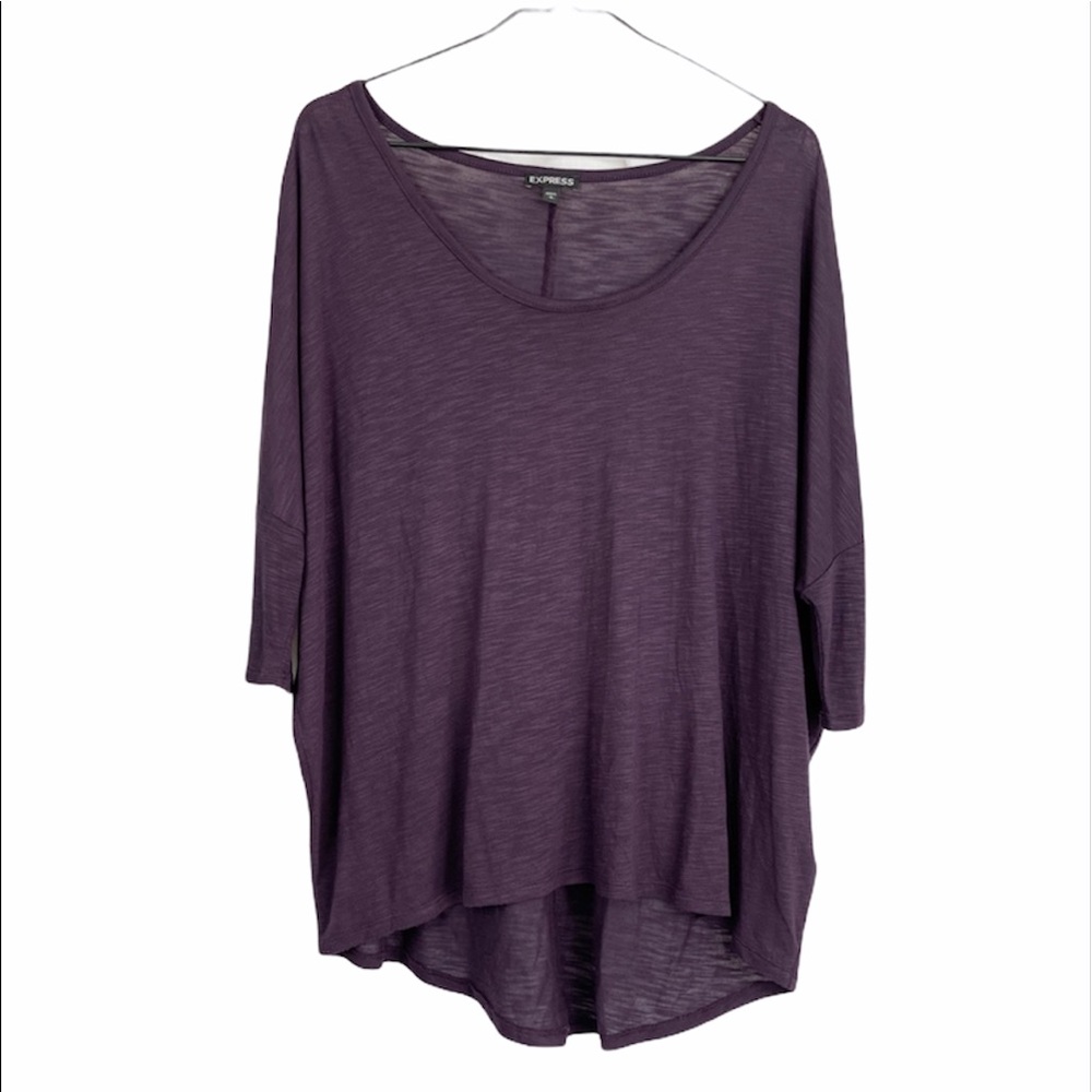 Express Purple Oversized Dolman Tunic